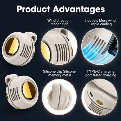 Portable Silent Mini Bladeless Electric Fan