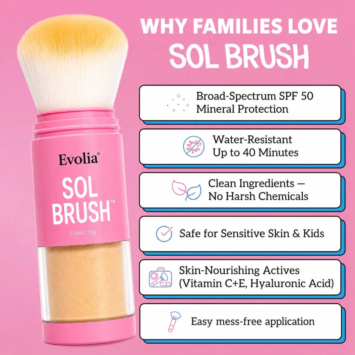 Evolia Sol Brush SPF 50