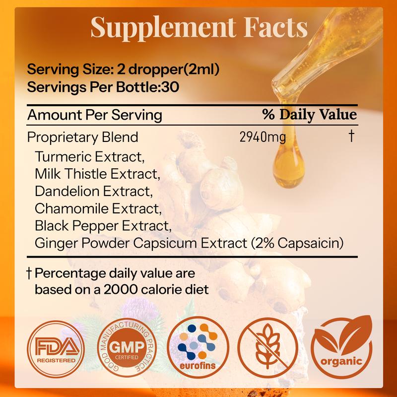 Turmeric Curcumin & Milk Thistle Liquid Drops
